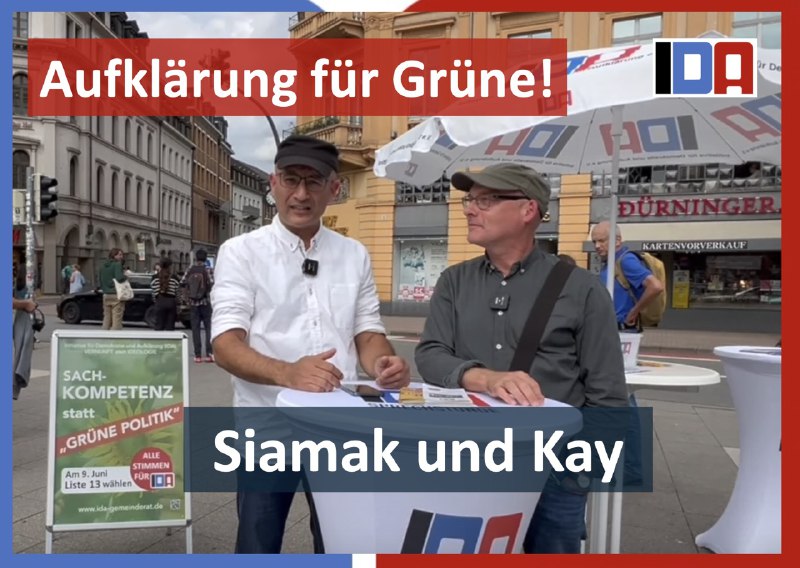 Aufklärung für Grüne - Mit Siamak und KayVideoPanik bei den Grünen: Die kleine, unabhängige Liste IDA...