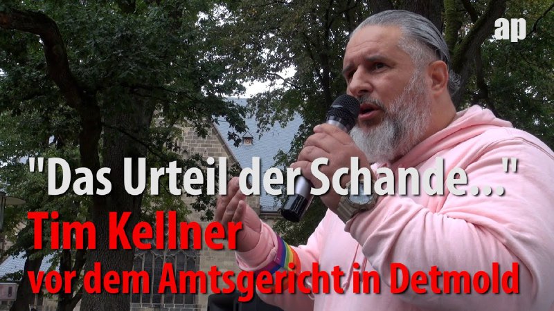 "Das Urteil der Schande..." Tim Kellner vor dem Amtsgericht in Detmold - Papst Alwin / alwinproducti...