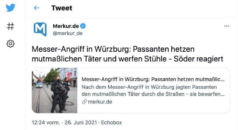 Der Münchener Merkur bezeichnet die Helden von Würzburg als Hetzer!...