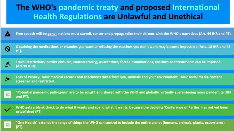 Der Pandemievertrag der WHO und die vorgeschlagenen InternationalenGesundheitsvorschriften sind rechtswidrig und unethis...