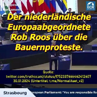 Der niederländische Europaabgeordnete Rob Roos über die Bauernproteste.Ihr Europaabgeordneter sollte...