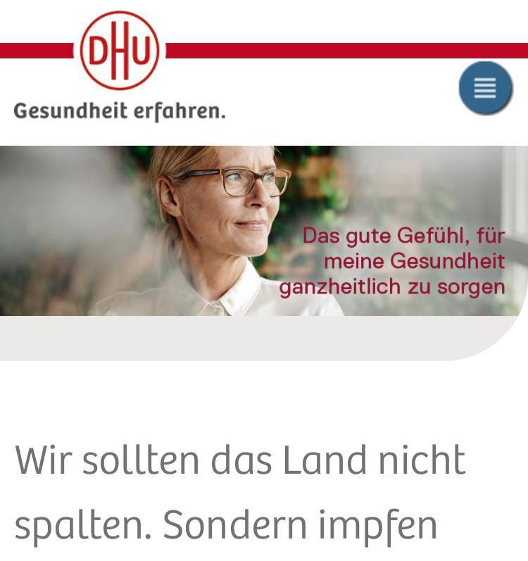 Die Deutsche Homöopathie-Union DHU ruft zum Impfen auf!Alles nur noch zum Haare raufen@WissenistMacht1...