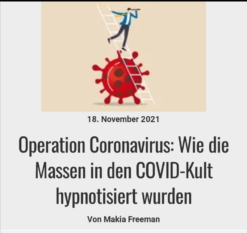Die Operation Coronavirus hat gezeigt, wie Massenhypnose ganzen Bevölkerungen auf der ganzen Welt eingeimpft werden kann...