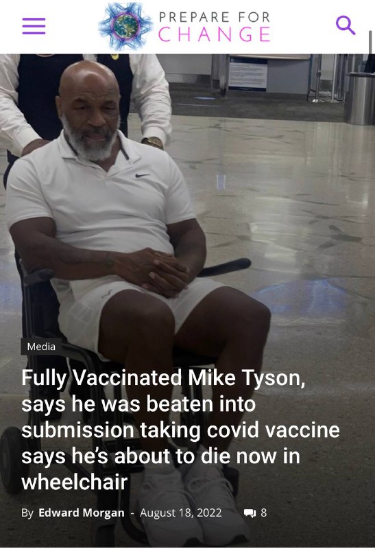 Double “Vaccinated” Mike Tyson, 55, Says He Was Beaten Into Submission Taking The Covid Shot And That He’s About To Die ...