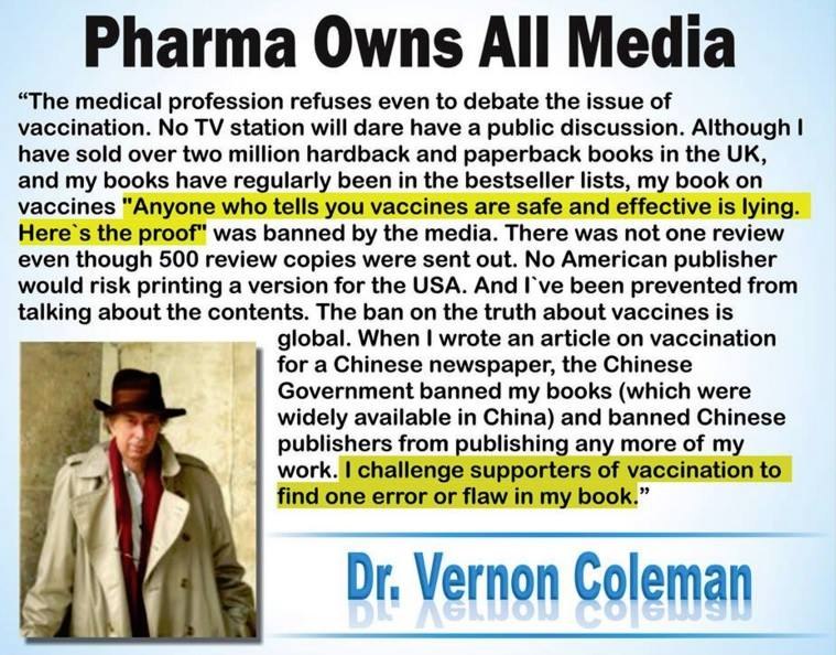Dr. Vernon Coleman kennt die Zusammenhänge zwischen Medien und Big PharmaDr. Vernon Coleman: "Der Ph...