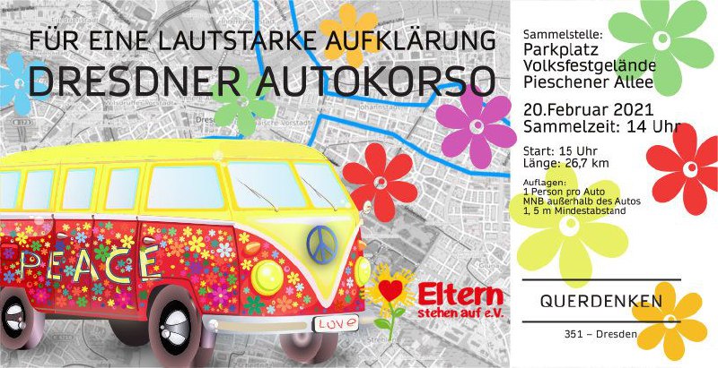 Dresdens erster große Autokorso! Samstag den 20. Februar beginnt 14 Uhr am Parkplatz beim Volksfestg...