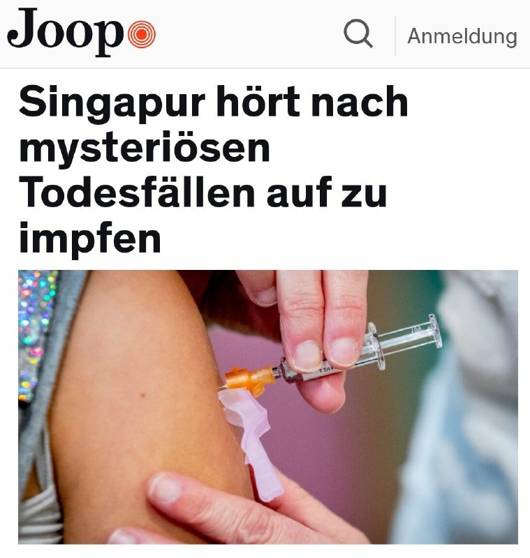 EILMELDUNG Singapur hört nach mysteriösen Tofesfällen auf zu impfen Quelle (niederländisch): https://joop.bnnvara.nl/ni...