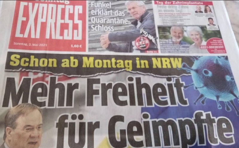 Express: Schon ab Montag in NRW: Mehr Freiheit für Geimpfte...
