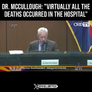 Fast alle COVID-19 Todesfälle traten im Krankenhaus auf, sagt Dr. McCullough.