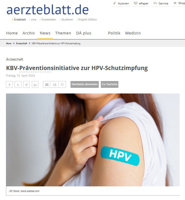 HPV die angebliche Impfung gegen Krebs 2024 - KBV will Wartezimmer-Kampagne