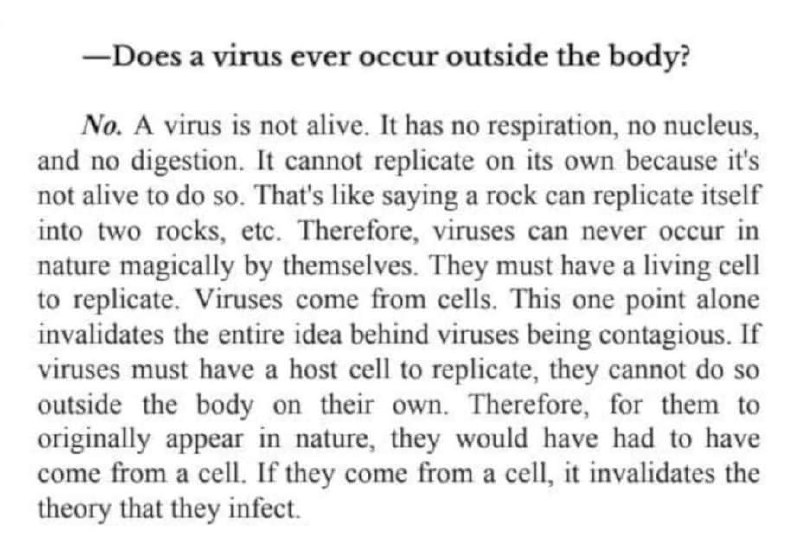 I'm uncertain who wrote this, but it sums up a major problem for virology. "Viruses" do not occur in nature. The particl...
