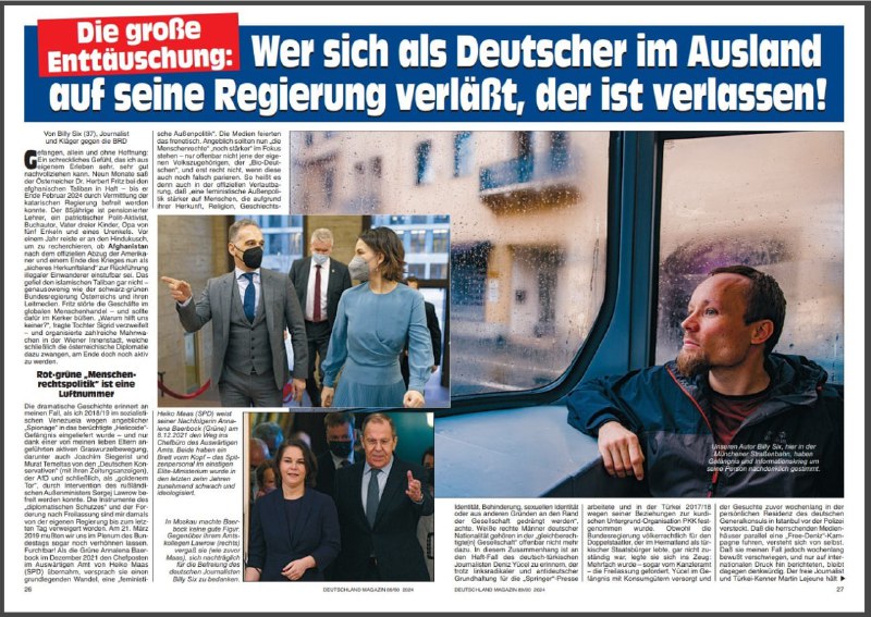 Jetzt im DM : "Wer sich als Deutscher im Ausland auf seine Regierung verlässt, der ist verlassen!"Au...
