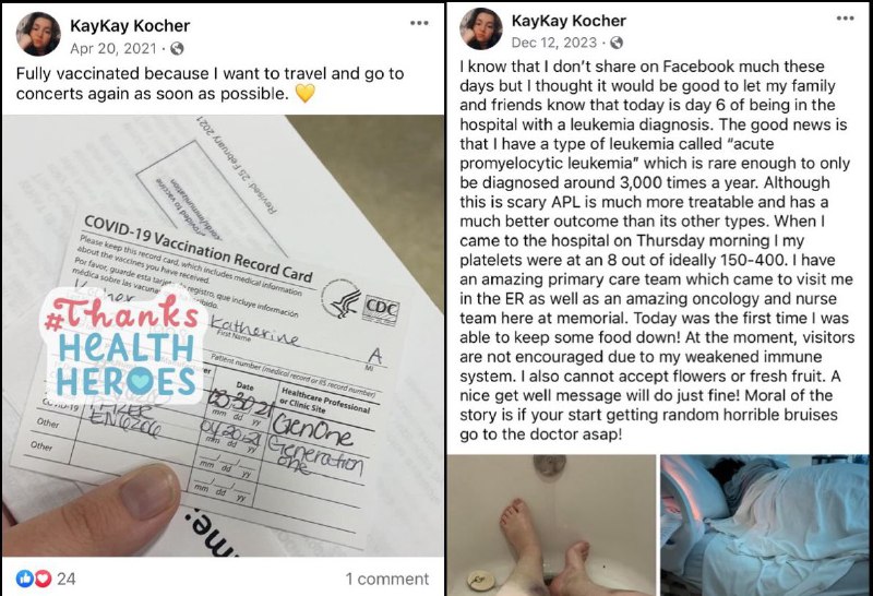 Kaykay Kocher hat ernsthafte gesundheitliche ProblemeApr.2021: "Vollständig geimpft, weil ich reisen und...