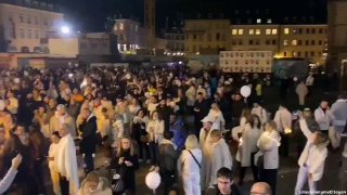 LUXEMBOURG RISING UP AGAINST VACCINE MANDATES  A huge protest took place in Luxembourg tonight agai...