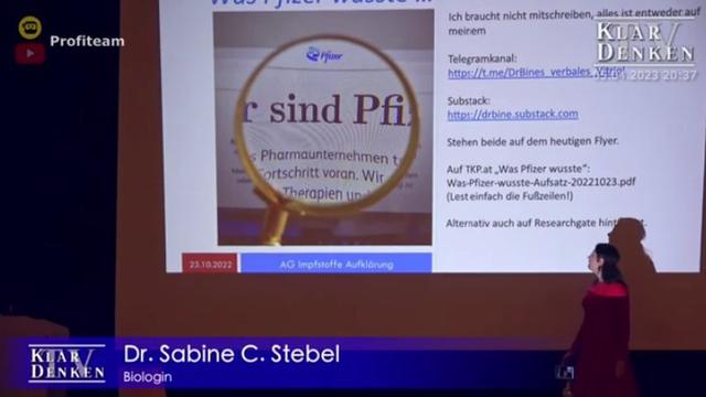 LewHol - Dr. Sabine C. Stebel über die War Room DailyClout Pfizer Dokumente Beweise für das Schwer...