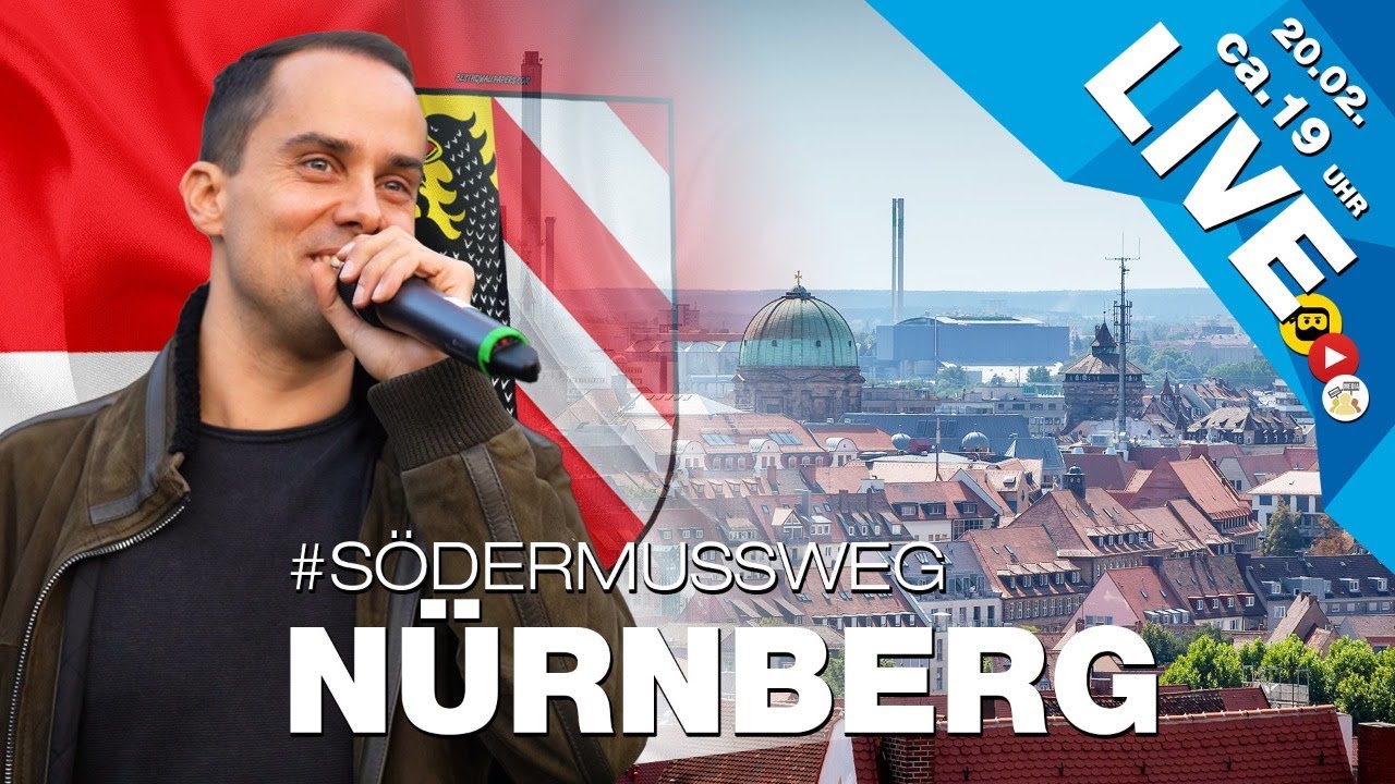 #Live #Demo LIVE | NÜRNBERG| 20.02.2021 | Ab 19.30 Uhr | Kundgebung | #SöderMussWegNürnberg erhebt s...