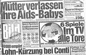 "Mütter verlassen ihre Aids-Babys"Mütter glauben, daß ihre gesunden Babys verseucht sind, aufgrund ei...