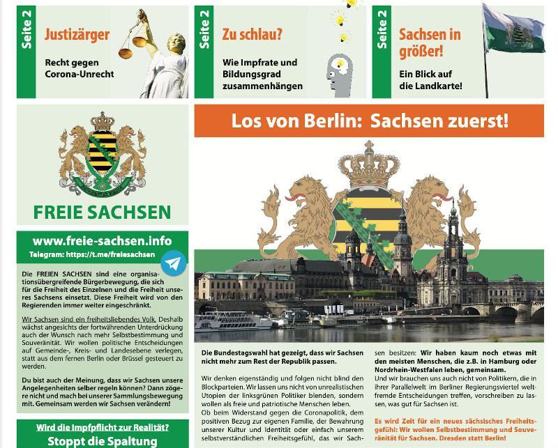 Neue Ausgabe der FREIEN SACHSEN - Zeitung erschienen: Jetzt bestellen und in eurer Stadt verteilen!Wir legen nach: Die H...