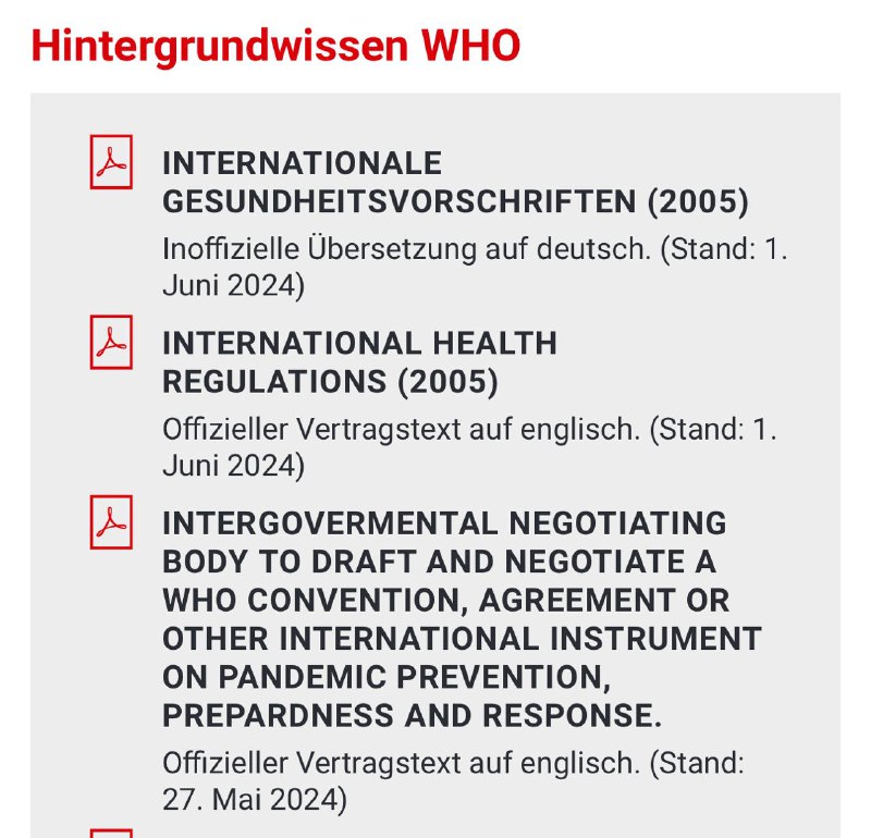 Neue Verträge (IGV und WHO-Pandemievertrag) online verfügbar auf ABF Schweiz