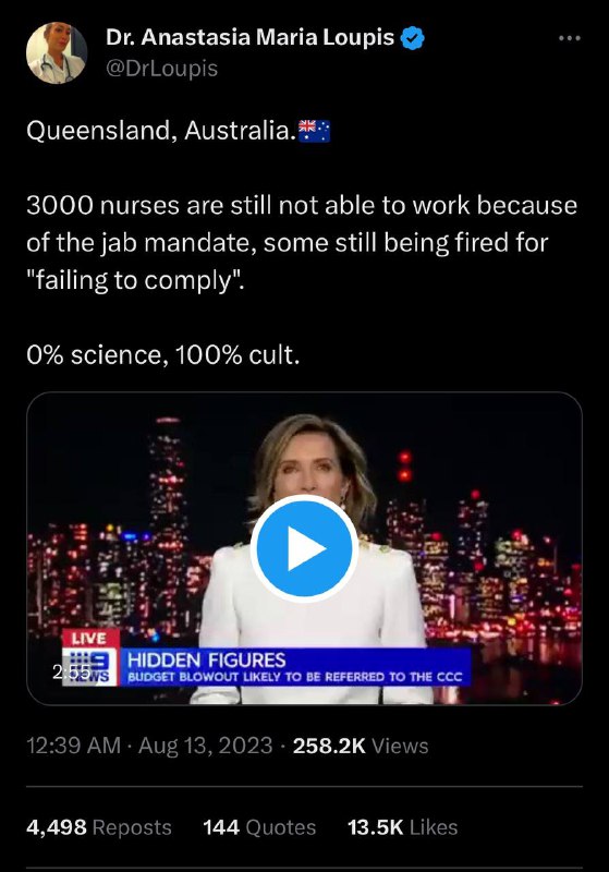 Queensland, Australien.3000 Krankenschwestern und -pfleger können wegen des Jab-Mandats immer noch nicht arbeiten, einige ...