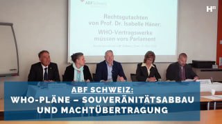 Rechtsgutachten von Prof. Dr. Isabelle Häner: "WHO-Vertragswerke müssen vors Parlament "ABF-Medienkon...