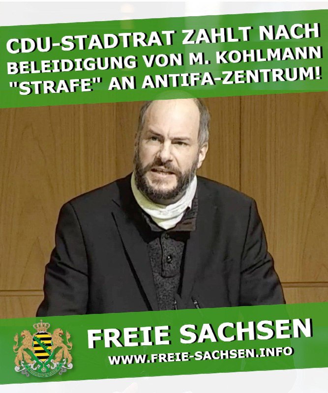 Staat und Antifa arbeiten in Chemnitz jetzt ganz offiziell Hand in Hand!Der CDU-Stadtrat Jürgen Leis...