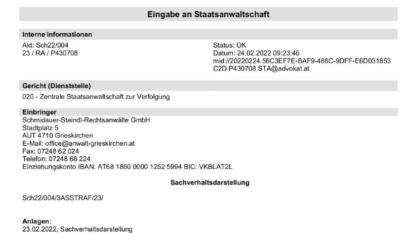 Strafanzeige gegen österr. Gesundheitsminister Mückstein und gegen "Nationales Impfgremium" +++ Verdacht: Beweismittelfä...