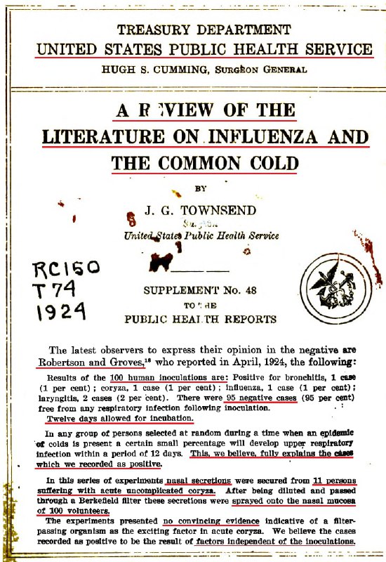 Thema AnsteckungIm Jahr 1924 veröffentlichte der United States Public Health Service einen Bericht ü...