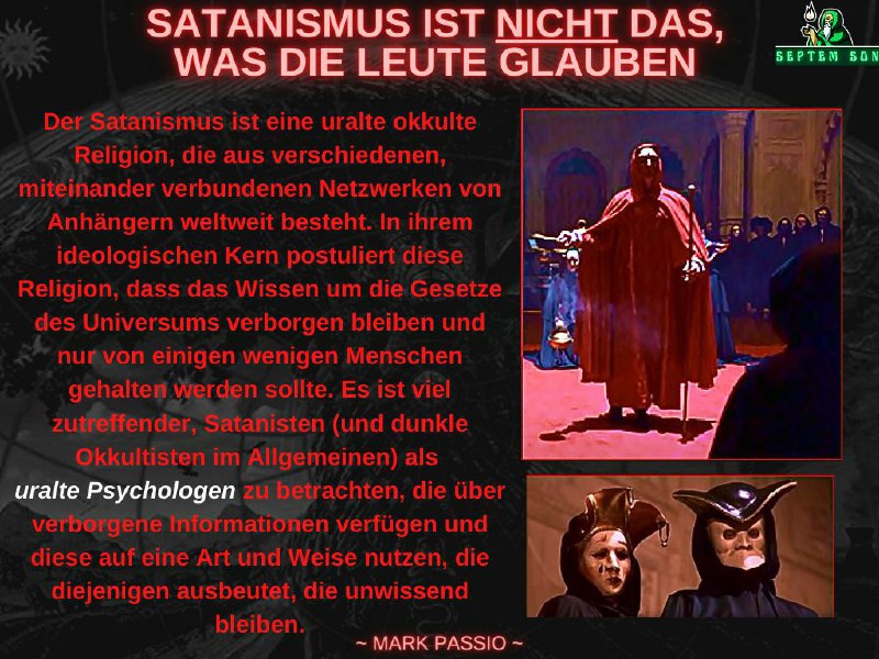 Was ist Satanismus?(1)SATANISMUS UND WAS ES WIRKLICH BEDEUTETDie Leute, die ihr auf den Bildern seht, können sein:Politi...