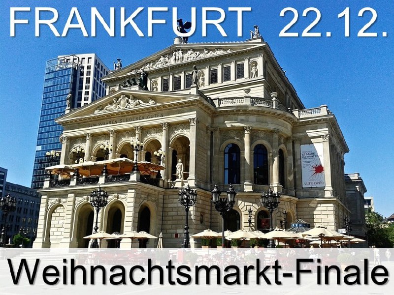Weihnachtsmarkt-Finale am 22.12.2021 in FrankfurtAm letzten Tag des Frankfurter Weihnachtsmarktes, a...
