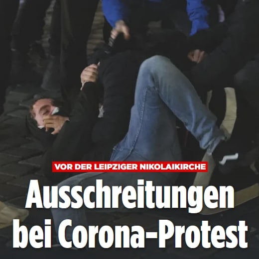 Corona-Protest in LeipzigAusschreitungen vor der Nikolaikirche03.01.2022 - 20:28 UhrZitat: "Leipzig ...