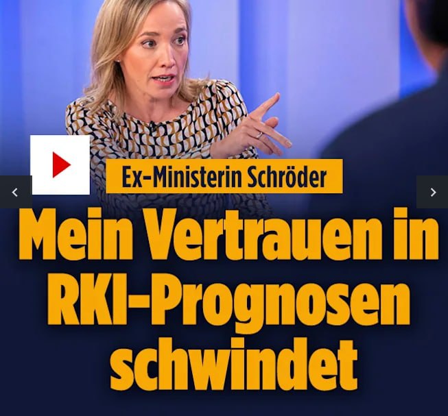 Ex-Ministerin Schröder Mein Vertrauen in RKI-Prognosen schwindetKomm.: Oha, der letzte konservative ...