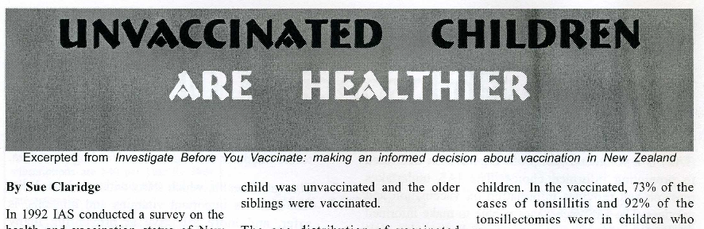 Ungeimpfte Kinder sind gesünder