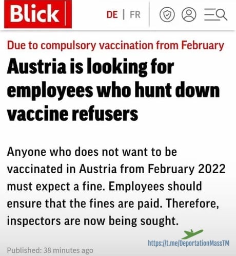 Österreich sucht Impf-Stasi-IMs"Ab Februar will Österreich ernst machen: Wer über 14 Jahre alt ist, ...