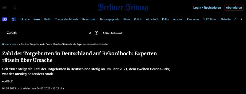 "rätsel, rätsel, rätsel..."04.07.2023   Zahl der Totgeburten in Deutschland auf Rekordhoch: "Experten rätseln über Ursac...